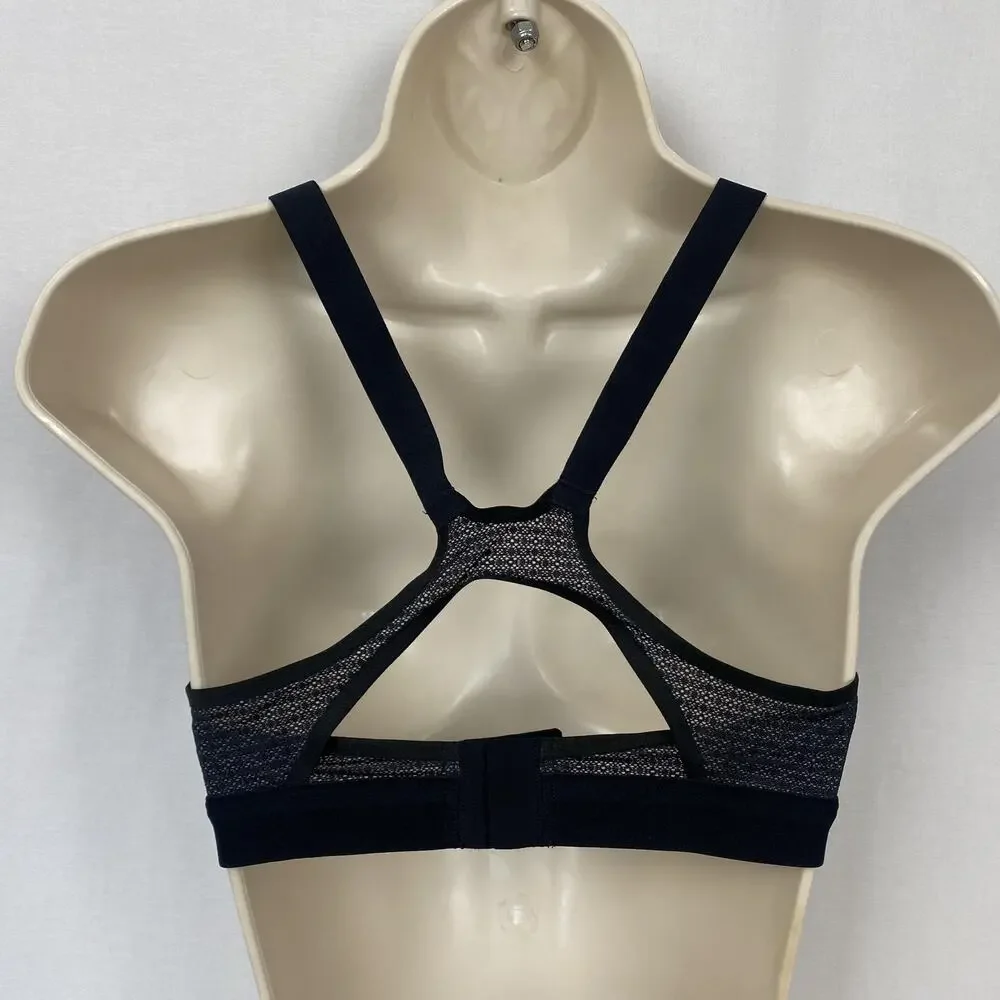 Lululemon Awake to Lace Sports Bra 32B Black Barely Mesh Racerback Wireless Yoga